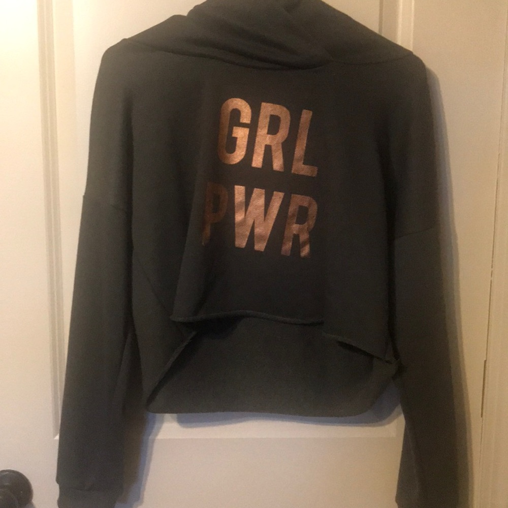 Rue21 cropped girl power hoodie